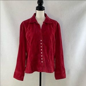 Live a Little 100% leather snap front jacket